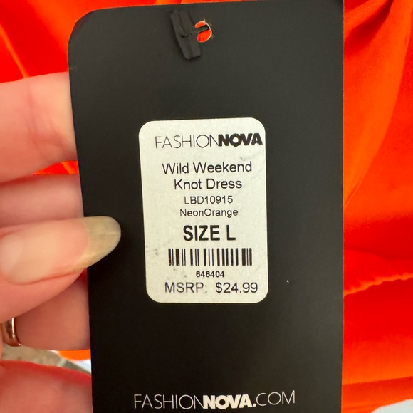 *BOGO Eligible* Bright, neon orange; short and sexy dress - Picture 6 of 7